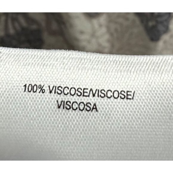 Lucky Brand NWT size L long sleeve gathered cuff and hem blue print Boho top - Picture 9 of 12